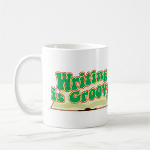 Schreiben ist Groovy Fun Autor Retro Book Style Kaffeetasse