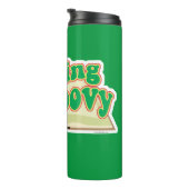 Schreiben ist Groovy Fun Autor Retro Book Style Thermosbecher (Nach rechts gedreht)