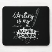 Schreiben ist mein Superheld und aus Q Mousepad (Vorne)