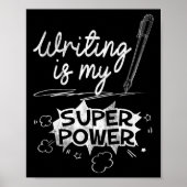 Schreiben ist mein Superheld und aus Q Poster (Vorne)