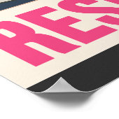 Schreiben ist mein Widerstand - Retrostil drucken Poster (Ecke)