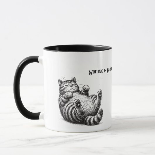 Schreiben ist schwer - Katzen erschweren die Tasse (Links)