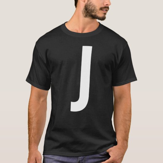 SCHREIBEN J ALPHABET MONOGRAM INITIAL T-Shirt (Vorderseite)