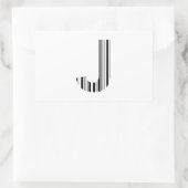SCHREIBEN J BAR CODE Erste erste Barcode-Muster Rechteckiger Aufkleber (Tasche)