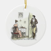 Schreiben - Jane Austen Pride & Prejudice Keramik Ornament (Vorne)
