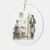 Schreiben - Jane Austen Pride & Prejudice Keramik Ornament (Links)