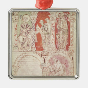 Schreiben Johannes Cassian und Mönch-Angebot Silbernes Ornament