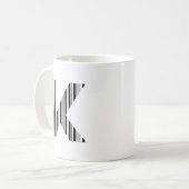 SCHREIBEN K BAR CODE Erstes erstes Barcode-Muster Kaffeetasse (Vorderseite Links)