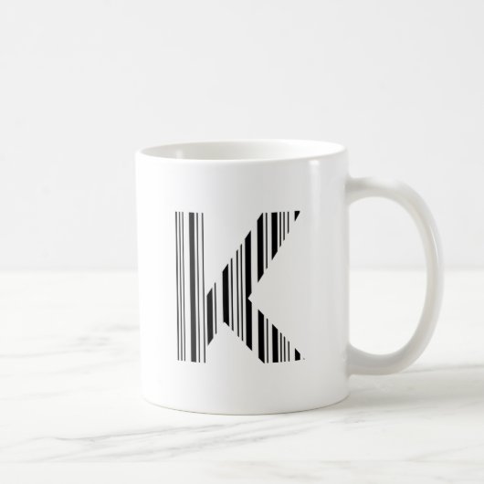 SCHREIBEN K BAR CODE Erstes erstes Barcode-Muster Kaffeetasse (Rechts)