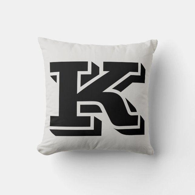 SCHREIBEN K MONOGRAM PILLOW KISSEN (Vorderseite)