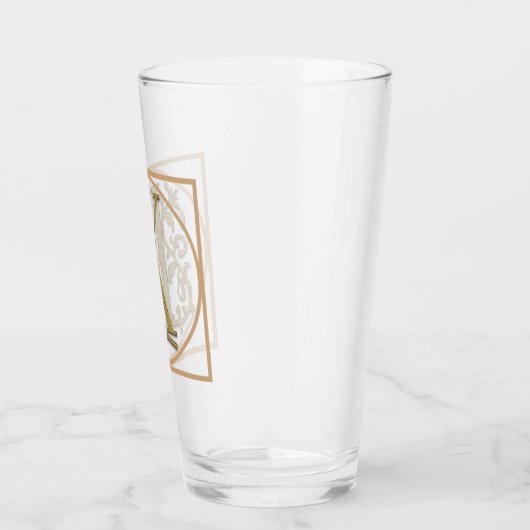 SCHREIBEN K MONOGRAM Schöne Hochzeit Neues Zuhause Glas (Links)