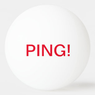 Schreiben: KLINGELN! , PONG! ; Klingeln Pong Ball Tischtennisball