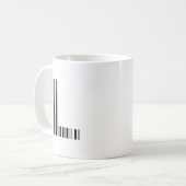 SCHREIBEN L BAR CODE Erstes erstes Barcode-Muster Kaffeetasse (Vorderseite Links)