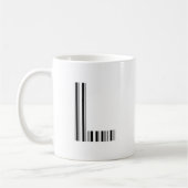 SCHREIBEN L BAR CODE Erstes erstes Barcode-Muster Kaffeetasse (Links)