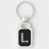 SCHREIBEN L BAR CODE Erstes erstes Barcode-Muster Schlüsselanhänger (Vorderseite)