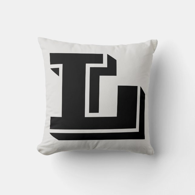 SCHREIBEN L MONOGRAM PILLOW KISSEN (Vorderseite)