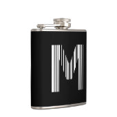 SCHREIBEN M BAR CODE Erstes erstes Barcode-Muster Flachmann (Rechts)