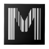 SCHREIBEN M BAR CODE Erstes erstes Barcode-Muster Fliese (Vorderseite)