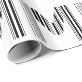 SCHREIBEN M BAR CODE Erstes erstes Barcode-Muster Geschenkpapier (Rolleneckpunkt)