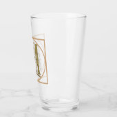 SCHREIBEN M MONOGRAM Schöne Hochzeit Neues Zuhause Glas (Links)