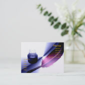 Schreiben mit Art-Visitenkarte Visitenkarte (Stehend Vorderseite)