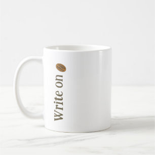 Schreiben mit Kaffeebohnen Schriftsteller Romanaut Kaffeetasse