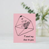 Schreiben mit Liebe | Romantischer Stil Postkarte (Stehend Vorderseite)