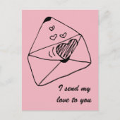 Schreiben mit Liebe | Romantischer Stil Postkarte (Vorderseite)