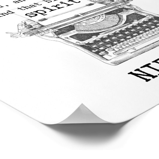 Schreiben mit Zitat von Nietzsche zur Blutdruckmas Poster (Ecke)