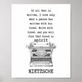 Schreiben mit Zitat von Nietzsche zur Blutdruckmas Poster (Vorne)