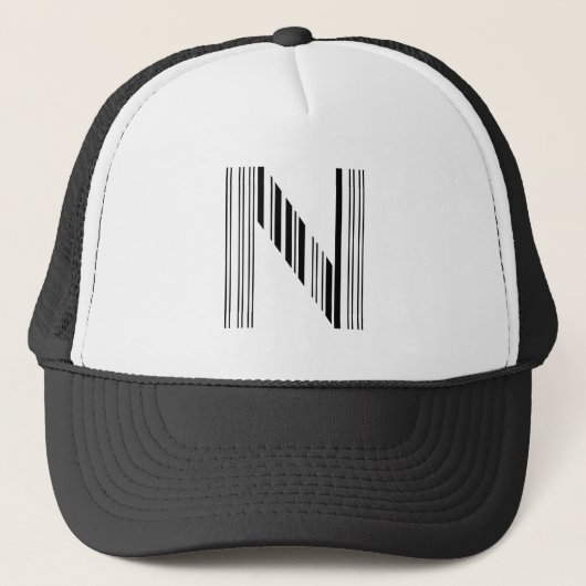SCHREIBEN N BAR CODE Erstes erstes Barcode-Muster Truckerkappe (Vorderseite)
