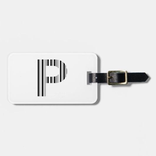 SCHREIBEN P BAR CODE Erstes erstes Barcode-Muster Gepäckanhänger (Vorderseite horizontal)