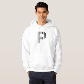 SCHREIBEN P BAR CODE Erstes erstes Barcode-Muster Hoodie (Vorne ganz)