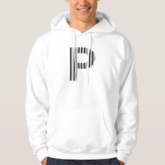 SCHREIBEN P BAR CODE Erstes erstes Barcode-Muster Hoodie (Vorderseite)