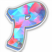 Schreiben P_ Graffiti Alphabet Letters Aufkleber (Vorderseite)