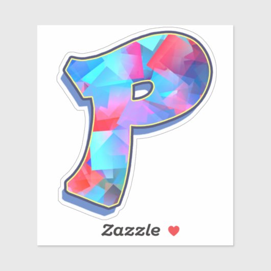 Schreiben P_ Graffiti Alphabet Letters Aufkleber (Blatt)