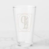 SCHREIBEN P MONOGRAM Schöne Hochzeit Neues Zuhause Glas (Rückseite)