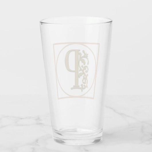 SCHREIBEN P MONOGRAM Schöne Hochzeit Neues Zuhause Glas (Rückseite)