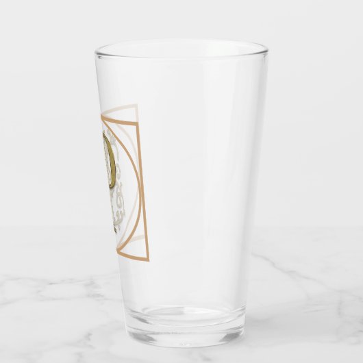 SCHREIBEN P MONOGRAM Schöne Hochzeit Neues Zuhause Glas (Links)
