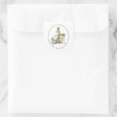 Schreiben Quadratischer Aufkleber (Tasche)