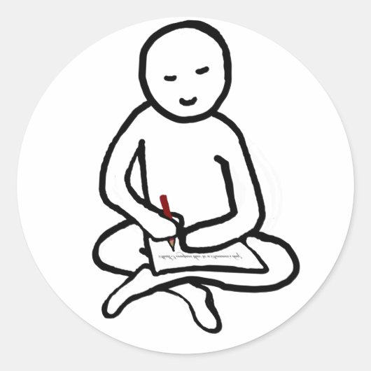 schreiben runder aufkleber (Vorderseite)