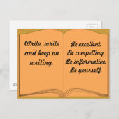 Schreiben, Schreiben und Behalt beim Schreiben Postkarte (Vorne/Hinten)