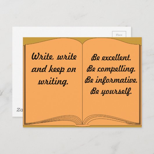 Schreiben, Schreiben und Behalt beim Schreiben Postkarte (Vorne/Hinten)