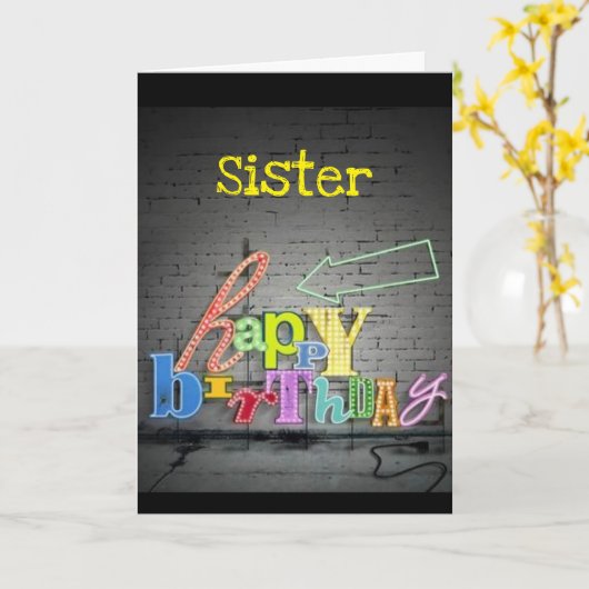 **SCHREIBEN** SCHREIBT AUF DER WALL BIRTHDAKARTE KARTE (Gelbe Blume)