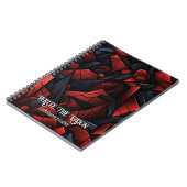 Schreiben Sie Abstrakt den Vision Cinnabar Notizblock (Linke Seite)