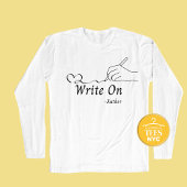 Schreiben Sie auf Autor lange Schlange T-Shirt
