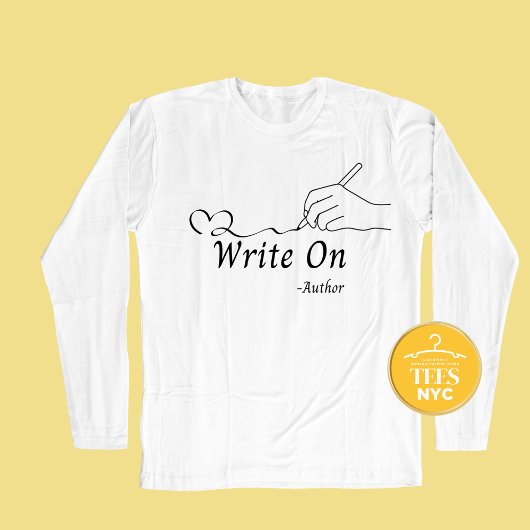 Schreiben Sie auf Autor lange Schlange T-Shirt