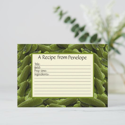 Schreiben Sie auf dem Muster für die Rezeptkarte " Karte (Stehend Vorderseite)