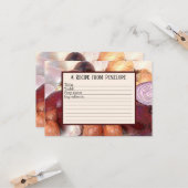 Schreiben Sie auf Rezept-Kartenzwiebeln mit Knobla Karte (Vorderseite/Rückseite Beispiel)