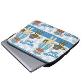 Schreiben Sie auf Sock Monkey Author Fun Cartoon Laptopschutzhülle (Vorne Knopf)